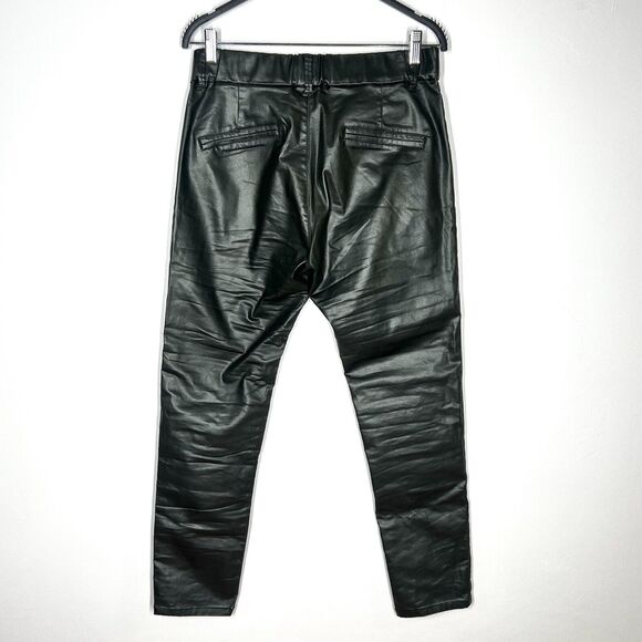 Bevy Flog Sz 29 Dafna Pants Faux Leather Coated Green - Picture 4 of 11